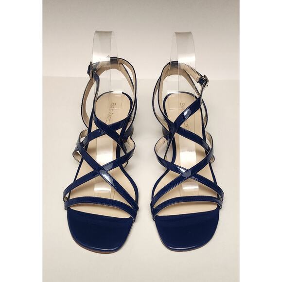 Enzo Angiolini White Patent Leather Open Toe Slip On Sandal Women's Size 8.5 M - Picture 3 of 8